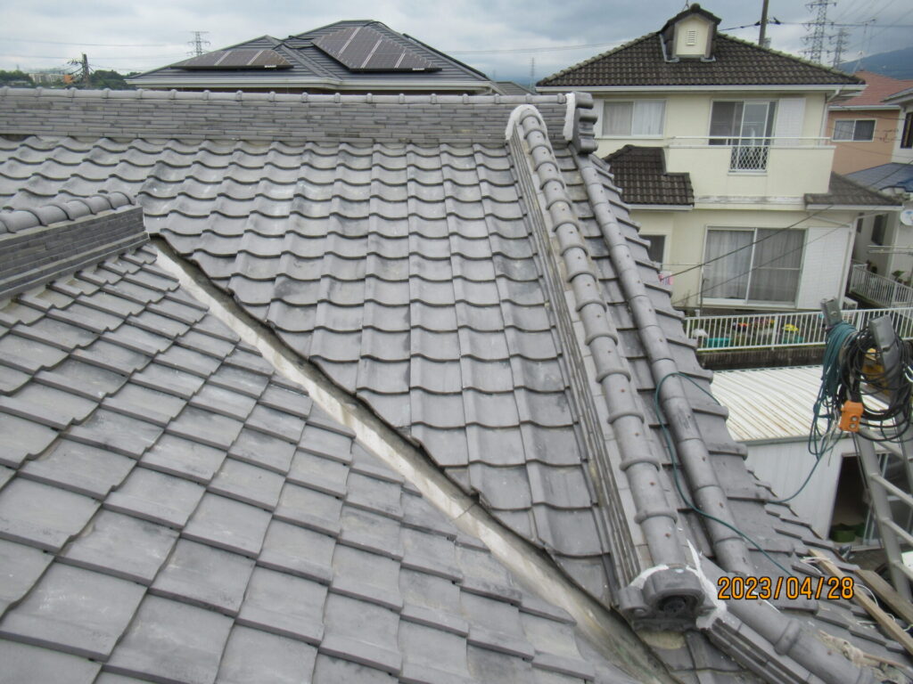 静岡県沼津市　瓦屋根　ルーフィング張り替え・棟瓦取り直し工事