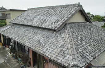 静岡県袋井市　和瓦　軽量金属屋根　部分葺き替え