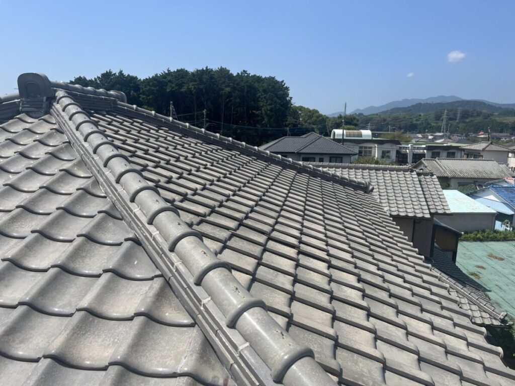 静岡県函南町　瓦屋根　ルーフィング張り・漆喰詰め直し工事