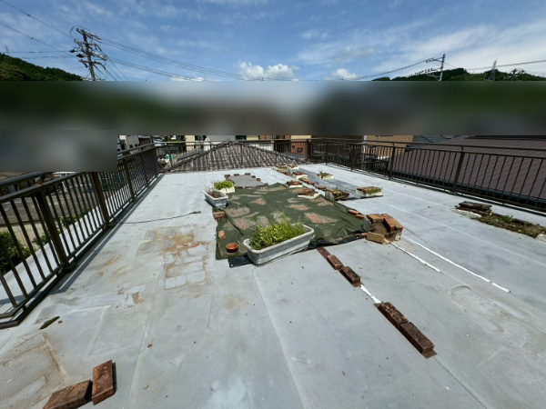 吉田町A様_屋上防水施工前の応急処置DIY2