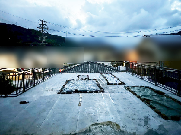 吉田町A様_屋上防水施工前の応急処置DIY4