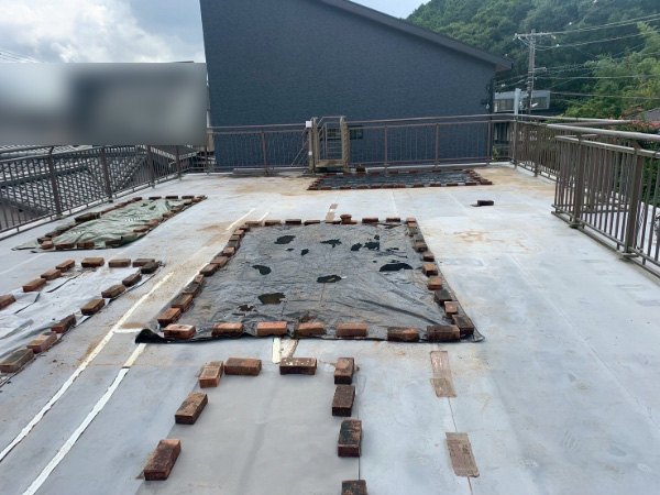 吉田町A様_屋上防水施工前の応急処置DIY3