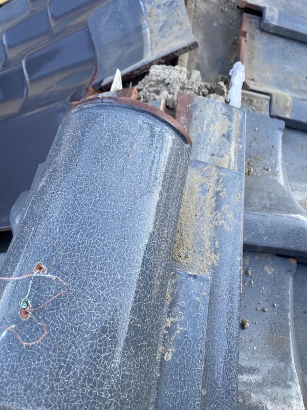 静岡県焼津市_瓦屋根復旧_施工前