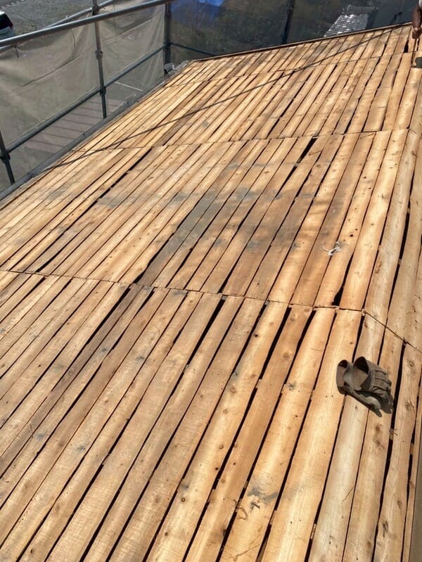 静岡県牧之原市_雨漏り対策_野地板