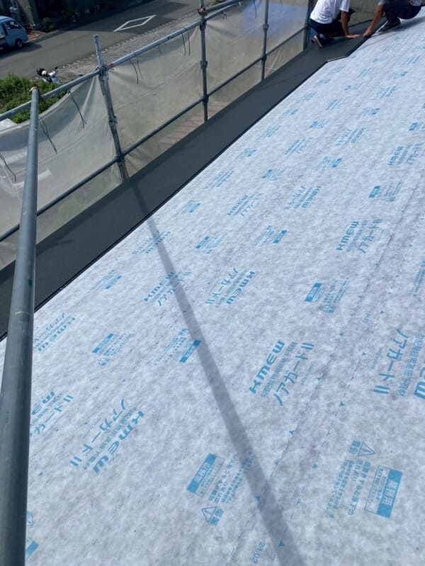 静岡県牧之原市_雨漏り対策_防水ルーフィング張り