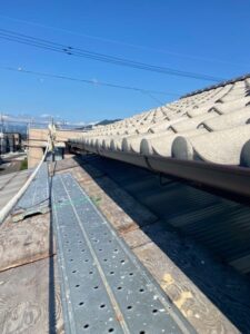 静岡県牧之原市_雨樋交換_軒樋雀口プラ面土交換_施工後