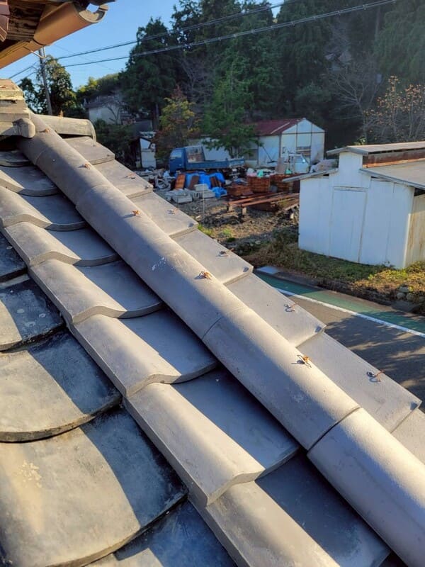 静岡県牧之原市_瓦屋根修復_施工中